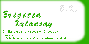 brigitta kalocsay business card